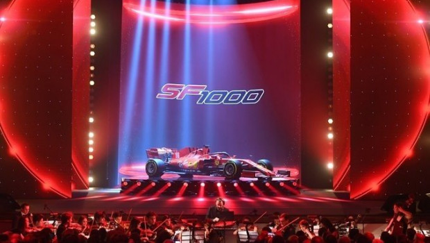 ep presentacion del monoplaza de formula 1 de ferrari para 2020 en el teatro municipal romolo valli