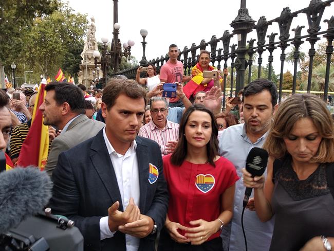 El presidente de Cs, Albert Rivera, y la líder en Catalunya, Inés Arrimadas | EUROPA PRESS ep presidentecs albert rivera ylidercatalunya ines arrimadas