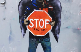 ep tv boy recuerda a george floyd con un grafiti en barcelona y pide que pare el racismo