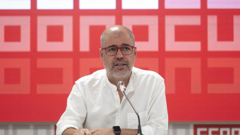 ep archivo el secretario general de de ccoo unai sordo comparece en una rueda de prensa de un ep archivo el secretario general de de ccoo unai sordo comparece en una rueda de prensa de un