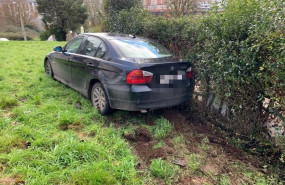 ep archivo   el vehiculo fue abandonado tras sufrir una salida de via