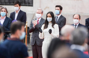 ep begona villacis vicealcaldesa de madrid durante el acto de homenaje a los heroes del coronavirus