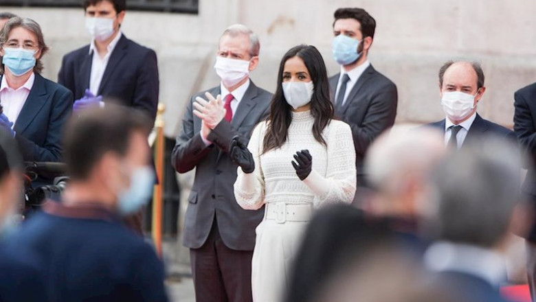 Begoña Villacis, Vicealcaldesa de Madrid, durante el acto de homenaje a los héroes del coronavirus celebrado en la Puerta del Sol en el día de la Comunidad de Madrid durante a Pandemia Covid-19. En Madrid, España, a 2 de mayo de 2020. | Joaquin Corchero / Europa Press ep begona villacis vicealcaldesa de madrid durante el acto de homenaje a los heroes del coronavirus