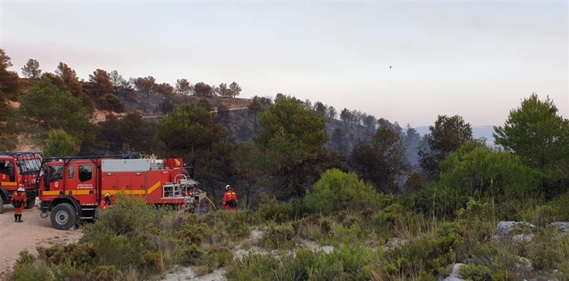 Efectivos de la UME trabajando en la zona del incendio de Beneixama (ALICANTE) | UME ep efectivosla ume trabajandola zonaincendiobeneixama alicante