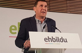 ep el coordinador general de eh bildu arnaldo otegi en una asamblea general de la coalicion en