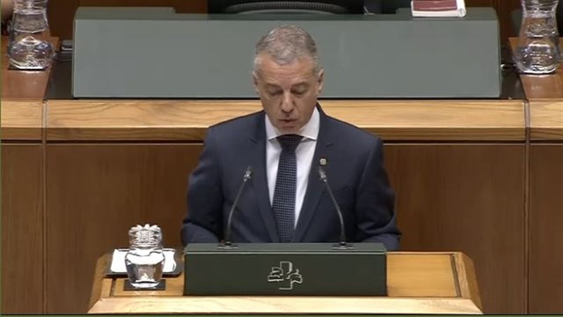 ep el lehendakari durante el pleno de politica general de 2019