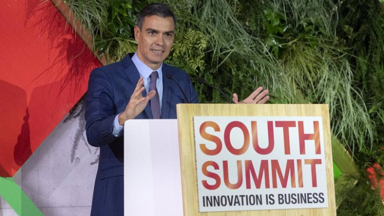 ep el presidente del gobierno pedro sanchez interviene durante la clausura del south summit 2021 a 7