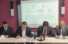 ep firma de una declaracion conjunta en defensa del sector conservero entre anfaco espana anicp
