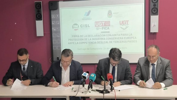 ep firma de una declaracion conjunta en defensa del sector conservero entre anfaco espana anicp