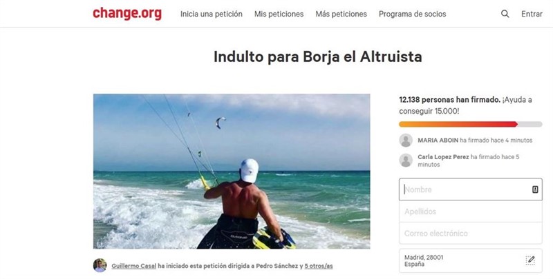 ep imagenla peticionindultola web changeorgborja condenadodos anosprisionhomicidioimprudencia grave