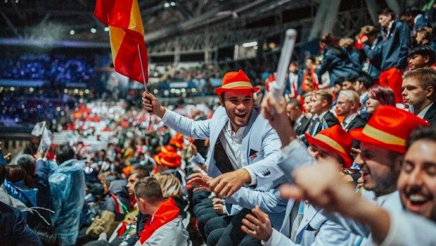 ep jovenes espanoles en la ceremonia de clausura del world skills 2019 celebrado en la ciudad rusa