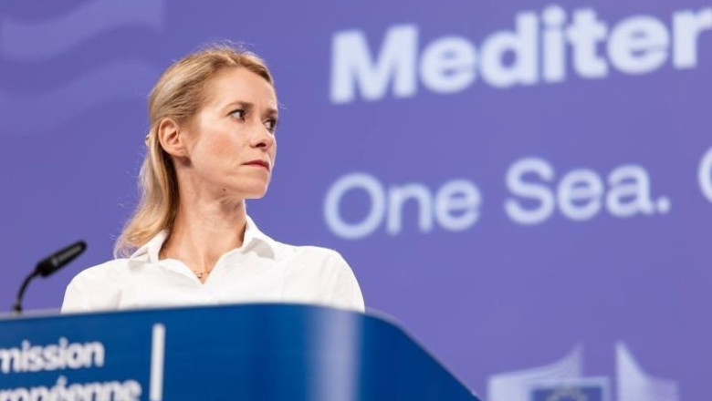 ep la alta representante de la ue kaja kallas en una rueda de prensa en la comision europea