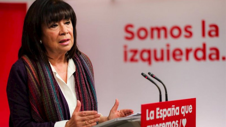 La presidenta del PSOE, Cristina Narbona en rueda de prensa tras la reunión de la Comisión Permanente, en la sede del PSOE de Ferraz, en Madrid (España), a 9 de marzo de 2020. | Jesús Hellín - Europa Press ep la presidenta del psoe cristina narbona en rueda de prensa tras la reunion de la comision