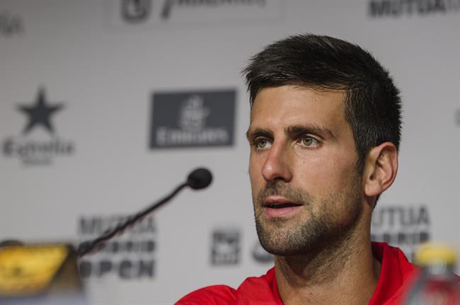 Novak Djokovic en la rueda de prensa del Mutua Madrid Open 2016 | EUROPA PRESS ep novak djokovicla ruedaprensamutua madrid open 2016