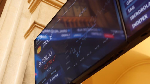 ep un panel del ibex 35 en el palacio de la bolsa a 24 de julio de 2023 en madrid espana