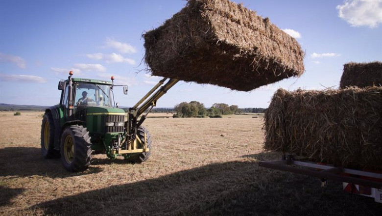 ep un tractor durante la recogida de trigo ep un tractor durante la recogida de trigo