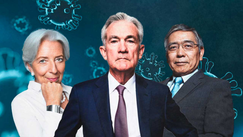 Christine Lagarde, Jerome Powell y Haruhiko Kuroda | Alberto Sánchez bancos centrales omicron