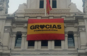 ep bandera de espana en cibeles