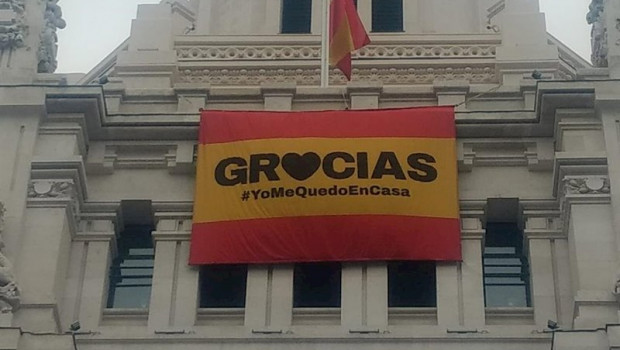 ep bandera de espana en cibeles