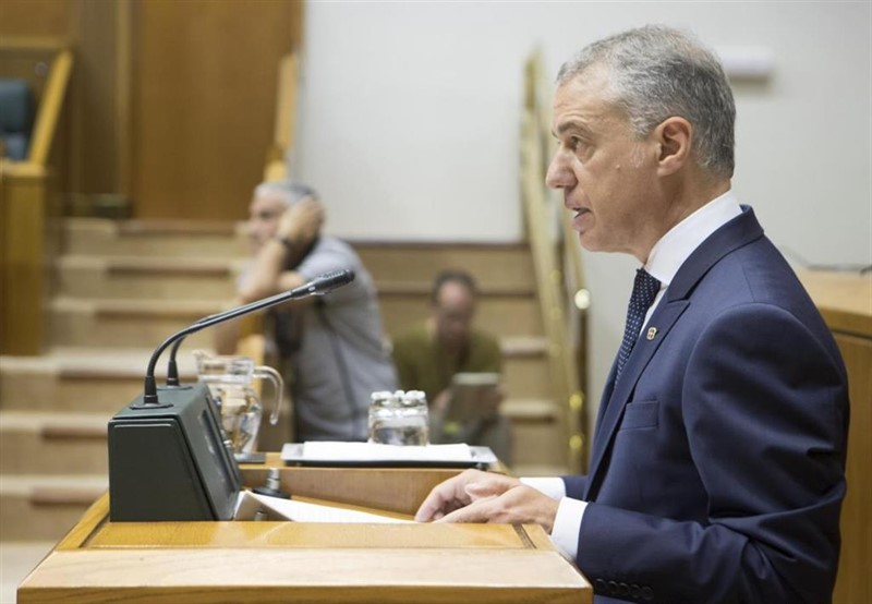 ep el lehendakari inigo urkullu en una intervencion en el parlamento vasco