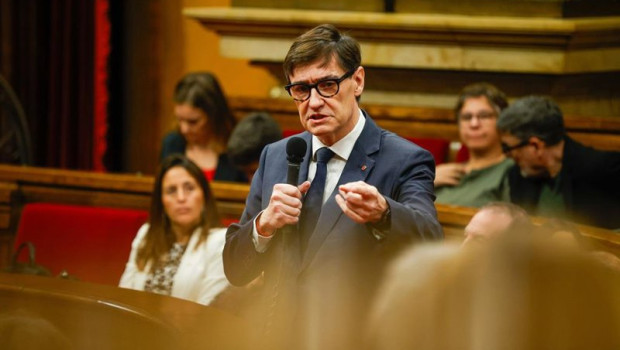 ep el presidente de la generalitat de catalunya salvador illa durante una sesion de control al