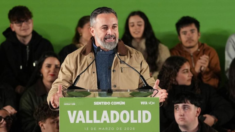 ep el presidente de vox santiago abascal cierra la campana de vox a 13 de marzo de 2026 en