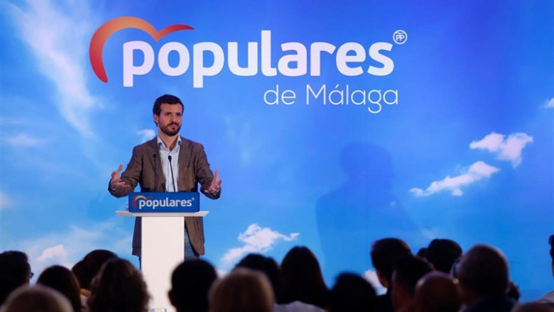 El presidente nacional del PP, Pablo Casado, en un acto con los afiliados en Alhaurín el Grande (Málaga) | Álex Zea - Europa Press ep el presidente nacional del pp pablo casado en un acto con los afiliados en alhaurin el grande