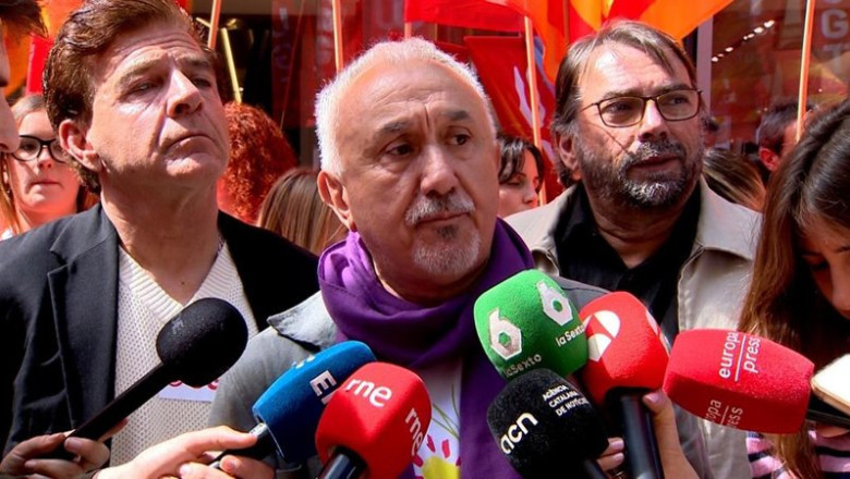 ep el secretario general de la ugt pepe alvarez en declaraciones a los medios
