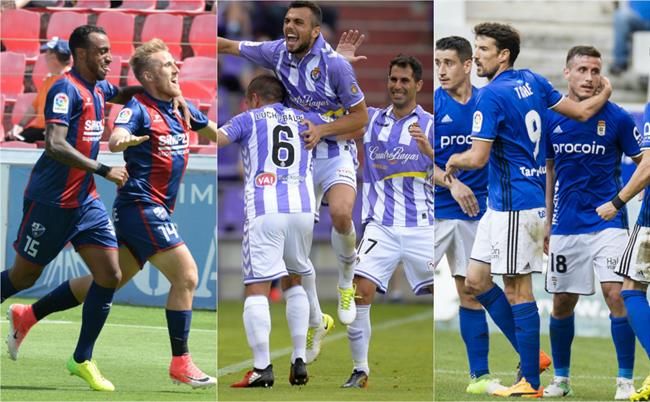 Huesca Valladolid Oviedo collage montaje ascenso | LALIGA ep huesca valladolid oviedo collage montaje ascenso