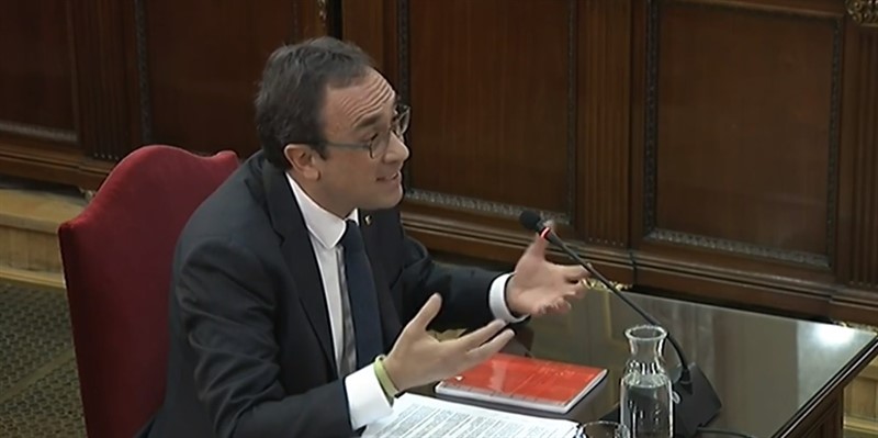 Interrogatorio a Josep Rull en el juicio por el 'procés' | SEÑAL DE TV DEL TRIBUNAL SUPREMO - Archivo ep interrogatoriojosep rulljuicioel proces 20190820071003