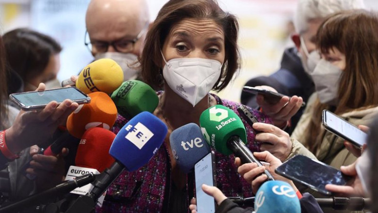 ep la ministra de industria comercio y turismo reyes maroto ofrece declaraciones a los medios en la
