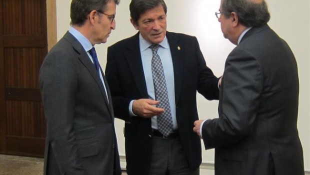 ep los presidentes alberto nunez feijoo javier fernandezjuan vicente herrera