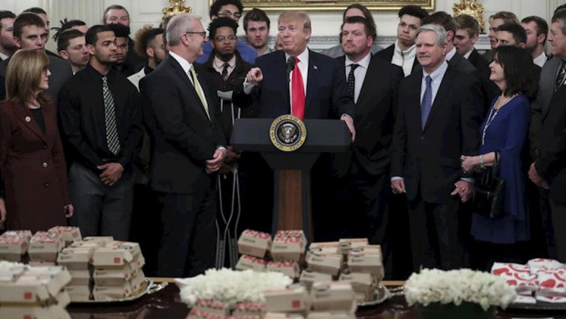 ep march 4 2019 - washington dc united states president donald trump speaks behind a table full of