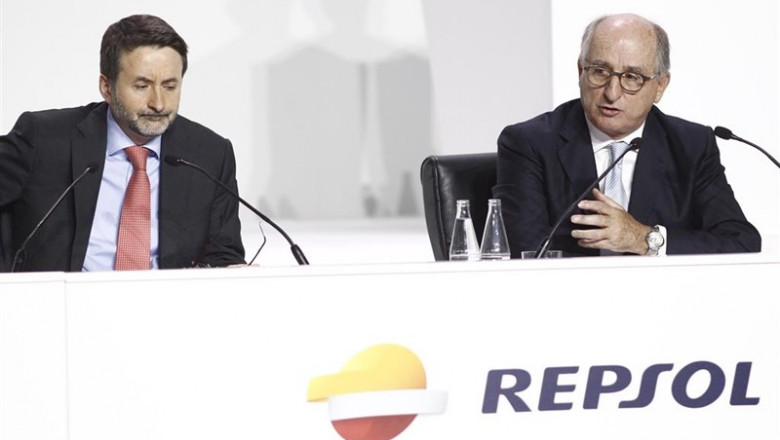 Antonio Brufau y Josu Jon Imaz en la Junta de Accionistas de Repsol | EUROPA PRESS - Archivo ep antonio brufaujosu jon imazla juntaaccionistasrepsol 20190628130014