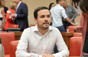 ep el coordinador general de izquierda unida alberto garzon momentos antes de empezar la reunion de