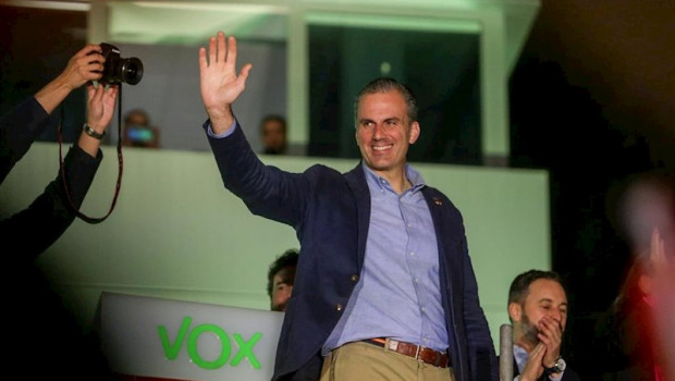 ep el numero dos de vox al congreso por madrid javier ortega smith celebra los buenos resultados