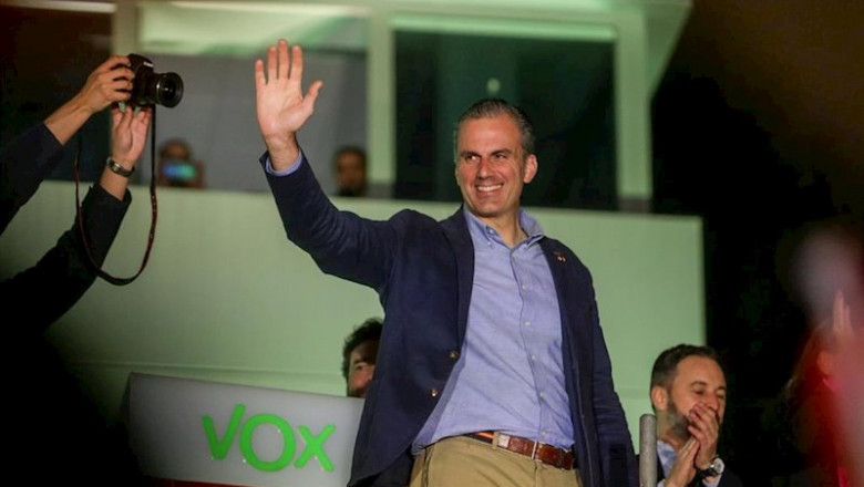 ep el numero dos de vox al congreso por madrid javier ortega smith celebra los buenos resultados