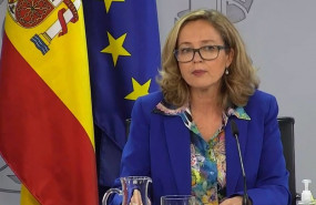 ep la vicepresidenta tercera del gobierno y ministra de asuntos economicos nadia calvino tras la