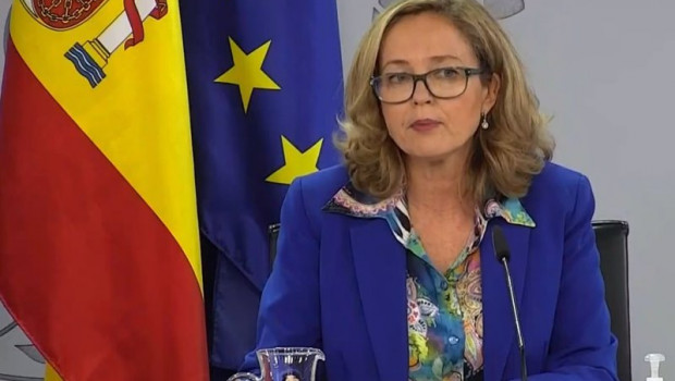 ep la vicepresidenta tercera del gobierno y ministra de asuntos economicos nadia calvino tras la