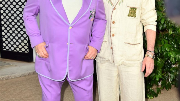 ep 24 july 2019 france antibes british singer elton john land his partner david furnish attends the elton john aids foundation midsummer party at jean pigozzis villa dorane photo matt crossickpa wiredpa