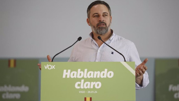 ep archivo   el presidente de vox santiago abascal interviene durante un acto de precampana en vigo