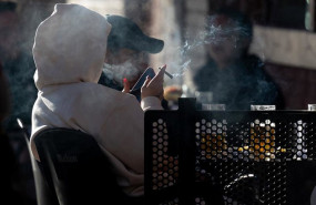 ep archivo   una persona fumando en una terraza a 27 de diciembre de 2023 en madrid espana