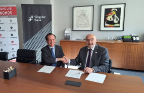 ep el consejero delegado de singular bank javier marin izquierda y el presidente de conpymes jose