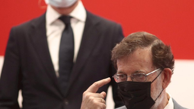 ep el lider del pp pablo casado con el expresidente mariano rajoy durante la presentacion del libro ep el lider del pp pablo casado con el expresidente mariano rajoy durante la presentacion del libro