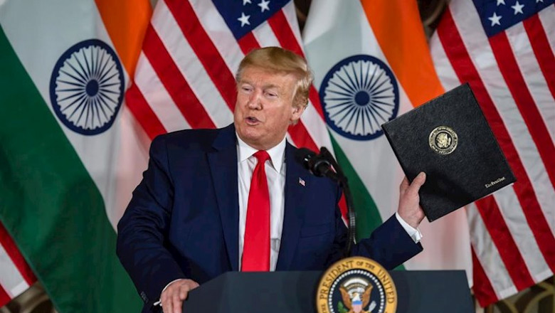 El presidente de Estados Unidos, Donald Trump, de visita en India | Atul Yadav/PTI/dpa ep el presidente de estados unidos donald trump de visita en india