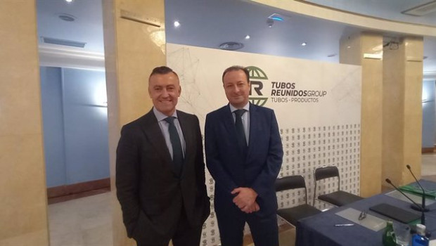 ep el presidente de tubos reunidos francisco irazusta y su director general carlos lopez de las