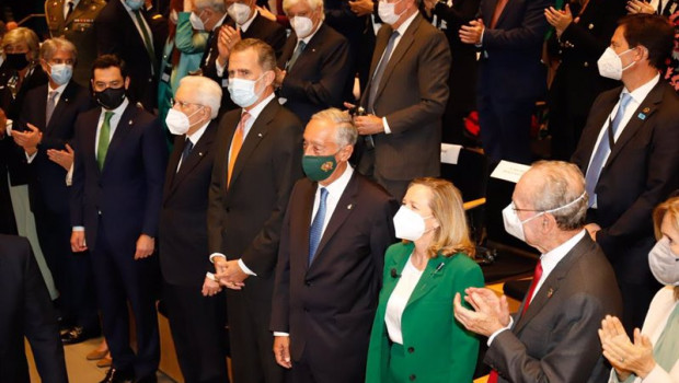 ep el rey felipe vi con el presidente de la republica de italia sergio mattarella y el presidente de