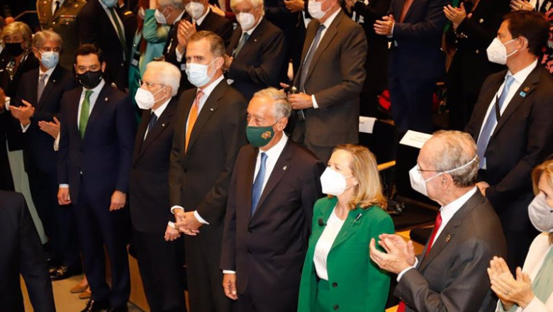 ep el rey felipe vi con el presidente de la republica de italia sergio mattarella y el presidente de