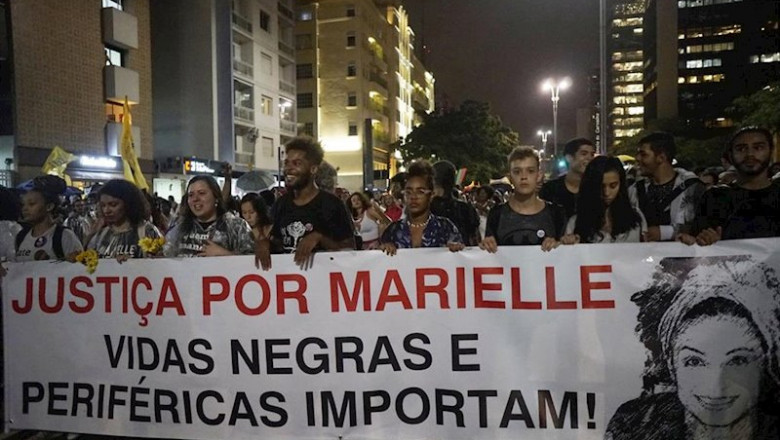 Manifestación durante el aniversario del asesinato de la activista Marielle Franco. | Cris Faga/ZUMA Wire/dpa - Archivo ep manifestacion durante el aniversario del asesinato de la activista marielle franco