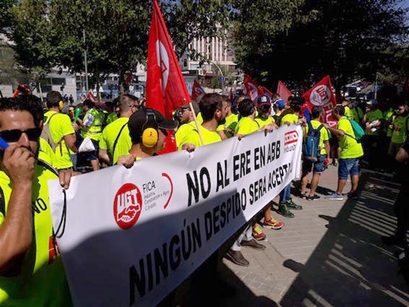 ep trabajadores de abb se manifiestan en madrid en contra del ere